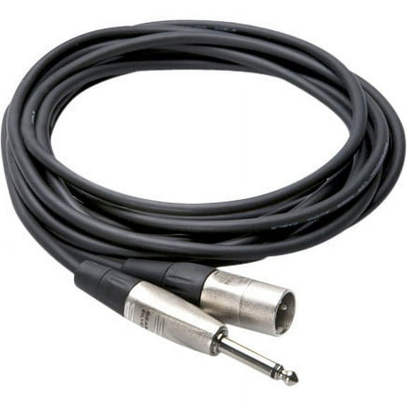 Hosa Technology Pro Unbalanced Interconnect, REAN 1/4 in TS to XLR3M, 5 ft