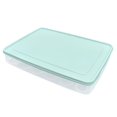 thumbnail image 1 of Egg Holder Plastic 24 Slots Egg Organizer Anti-slip Kitchen Storage Container with Cap  Light Blue, 1 of 10