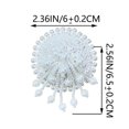 thumbnail image 3 of Reusable Pearl Self Adhesive Silicone Nipple Cover Pasties Pearl Bras Sticker Cover Pads with Fringed Nipple Petal, 3 of 5