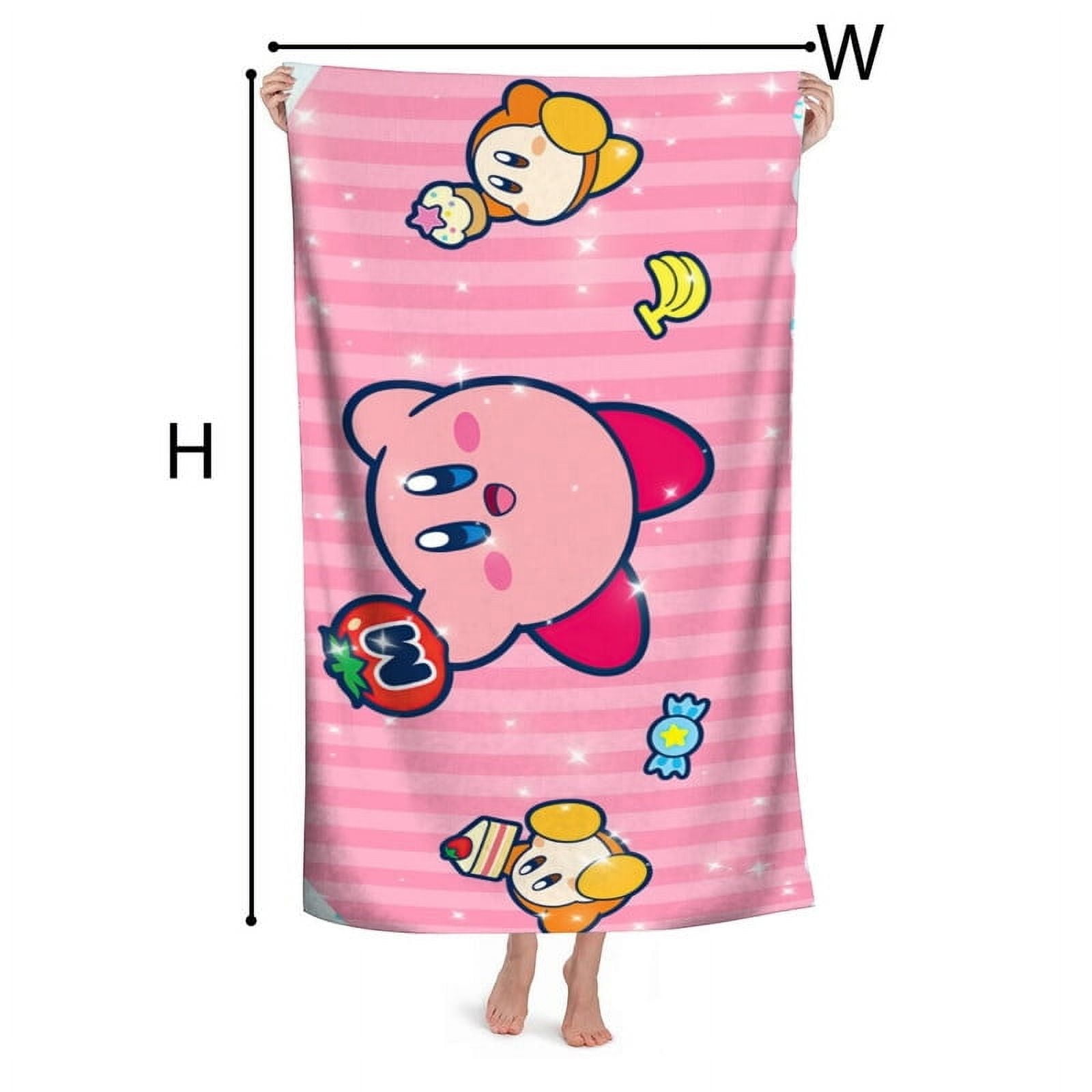 Kirby Gifts Beach Towel for Women Girl Birthday Inspired Fan Bath Outdoor Music Lover