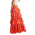 thumbnail image 3 of Txlixc Falda larga de mujer, flor / patrón de celosía Txlixc moda, 3 of 5