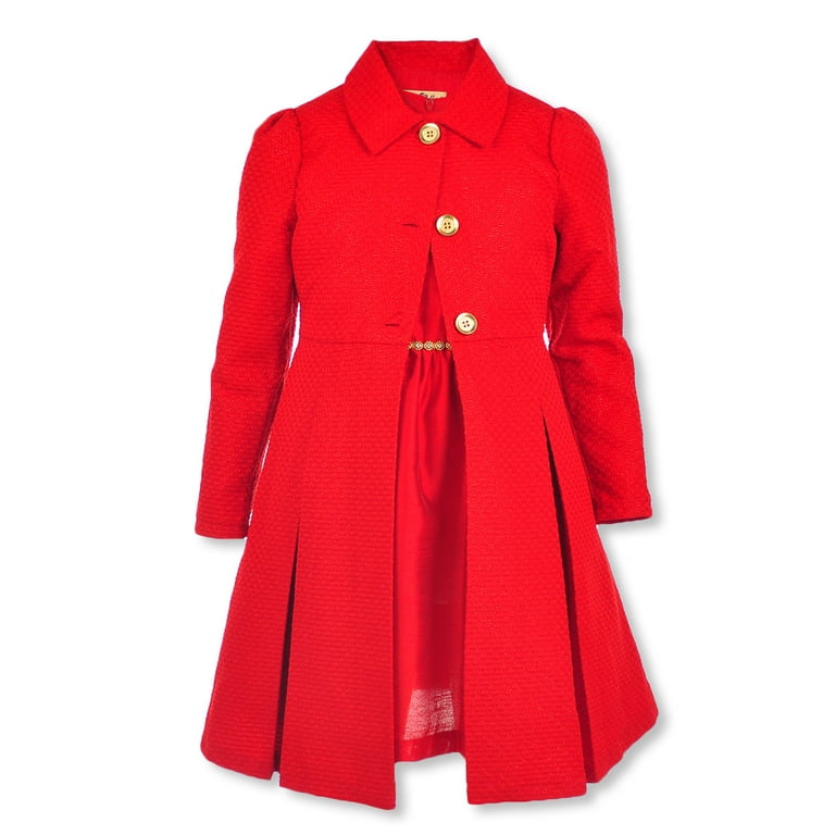 Girls red hotsell dress coat