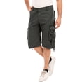 thumbnail image 5 of Men's Classic Flight Short  Basic Cargo Short Below Knee Shorts Capri Pants Elastic Waist Cargo Shorts Cotton Relaxed Fit Outdoor Multi Pocket Work Shorts, 5 of 8