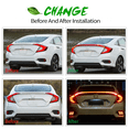 thumbnail image 5 of Ikon Motorsports Compatible with 16-18 Honda Civic 10th Gen Sedan Rear Trunk LED Middle Tail Lights, 5 of 7