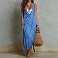 thumbnail image 1 of Sentmoon Robe Maxi à Bretelles Spaghetti Robes pour Invitée de Mariage 2026 Été Couleur Unie Sans Manches Col en V Respirante Coupe Régulière Robes d'Été pour Femmes Basique pour Sorties et Fêtes P-3TG, 1 of 7