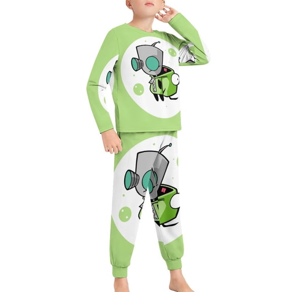 Invader Zim Ki-ds Pajamas 2 Piece Pjs Set Little Big Bo-ys Gi-rls Sleepwear