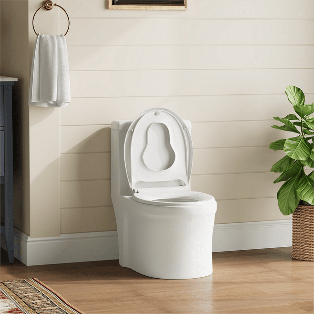Slow Close Toilet Seat, Non Slip Easy Clean Hinges and Durable Plastic Seat, Easy Install Quick-Attach Hardware