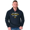 thumbnail image 3 of US Navy Logo My Wife Hero Sailor Men Big & Tall Graphic Hoodie Brisco Brands 3X, 3 of 4