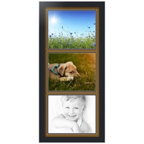 ArtToFrames Collage Photo Picture Frame with 3 - 8x10" Openings, Framed in Black with Coronado and Black Mats (CDM-3926-5767)
