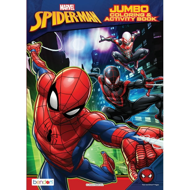 Marvel Spiderman Jumbo Coloring & Activity Book, 80 Pages Paperback -  