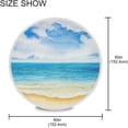 thumbnail image 4 of Dreamtimes 60" Seashells Beach Round Tablecloth, Waterproof Tablecloth Stain Resistant and Wrinkle Decorative Patio Table Cloths for Kitchen Dinning Room Party Home Garden Picnic, 4 of 7