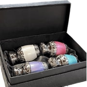 MEMORIALS4U Forever in our Hearts Brass Rainbow Keepsake Urns Set of 4 Beautiful Shades of Mini Token Handcrafted and Affordable Mini for Ashes