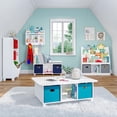 thumbnail image 3 of RiverRidge Kids 23in Playroom Bookshelf with Toy Organizer 2 Open Shelves and 2 Red Bins, 3 of 8
