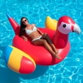 thumbnail image 2 of Swimline 93" Scarlet Macaw Parrot Novelty Inflatable Swimming Pool Floating Raft - Yellow/Red, 2 of 7