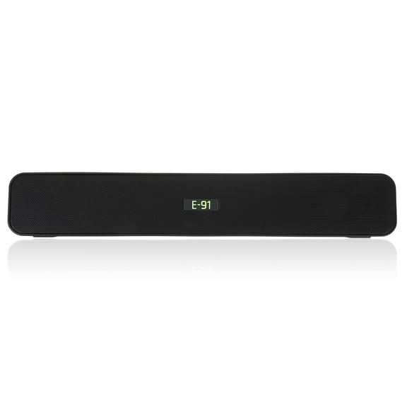 Altavoz inalámbrico de graves con entrada auxiliar, tarjeta de memoria, FM, USB, salida de 10 W, barra de sonido estéreo