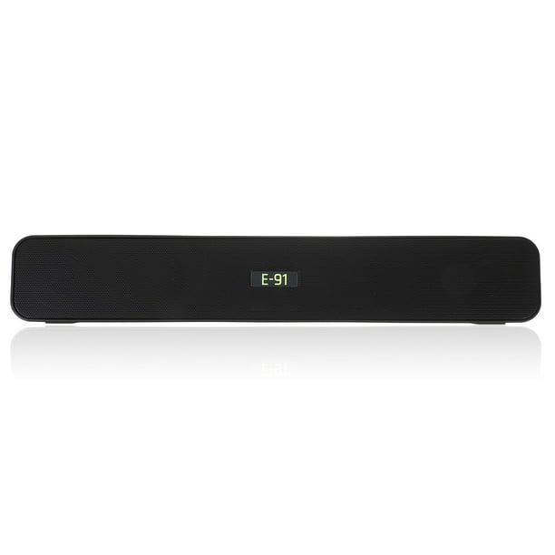 Altavoz inalámbrico de graves con entrada auxiliar, tarjeta de memoria, FM, USB, salida de 10 W, barra de sonido estéreo