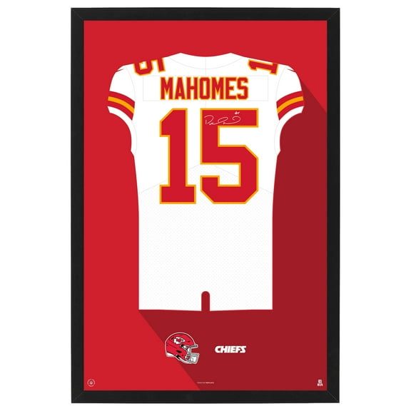 Patrick Mahomes Kansas City Chiefs Away Jersey Framed Art Print