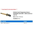 thumbnail image 2 of Cylinder Head Temperature Sensor - Compatible with 2000 - 2005 Lincoln LS 3.0L V6 2001 2002 2003 2004, 2 of 2