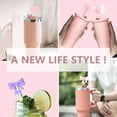 thumbnail image 5 of BZUEPRS 3 Pcs Classic Pink Bow Straw Covers Cap Toppers Compatible with Stanley 30&40 oz Tumbler Cups,Reusable Cute Silicone Straw Tips Lids Protectors for 0.4 in/10mm Stanley Cups Straw Accessories, 5 of 11
