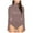 Beige, variant on XFLWAM Women's Ribbed Knit Turtle Neck Lettuce Trim Thumb Hole Long Sleeve Bodysuit Leotard Top Blue XL
