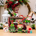 thumbnail image 4 of Navidad Gifts Wooden Painted Santa Claus Snowman Colorful Tree Christmas Tree Hanging Pendant For Happy New Year Xmas Ornaments, 4 of 5