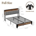 thumbnail image 3 of Behost Platform Bed Frame, Full Size Bed Frame with Headboard and Storage, 3 of 12