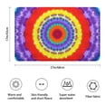 thumbnail image 3 of Rainbow Tie Dye Mandala Pattern Bathroom Rugs Mat,Non Slip Microfiber Bathroom Rug,Rubber Backing,Soft Bathroom Mats for Bathroom Floor,Tub and Shower,17x27in(43x68cm), 3 of 5