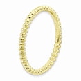 thumbnail image 3 of Sterling Silver Stackable Expressions Gold Plated Rice Beaded Ring Size 9, 3 of 5