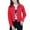 Red, variant on Fall Winter Jackets Coats Cardigan for Women, Lapel Casual Solid Jacket Cardigan Denim Buttons Fashion Jeans Women's Coat Black