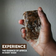 Herboganic Raw African Black Soap Bar - 100% Pure and Organic Natural Black African Soap, 6 oz