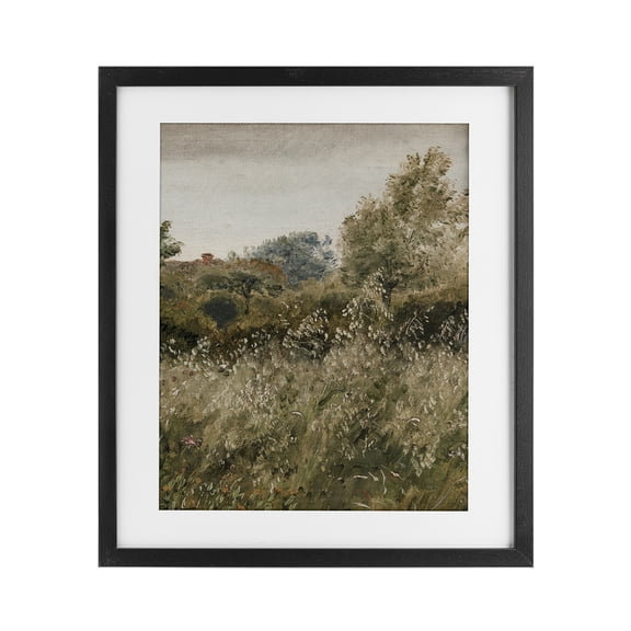 Thicket in Countryside Black Framed Print Under Glass, design by Lettered and Lined