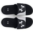 thumbnail image 3 of Under Armour Men's Ignite Pro Slides Black/White/Black - 3026023-003, 3 of 5