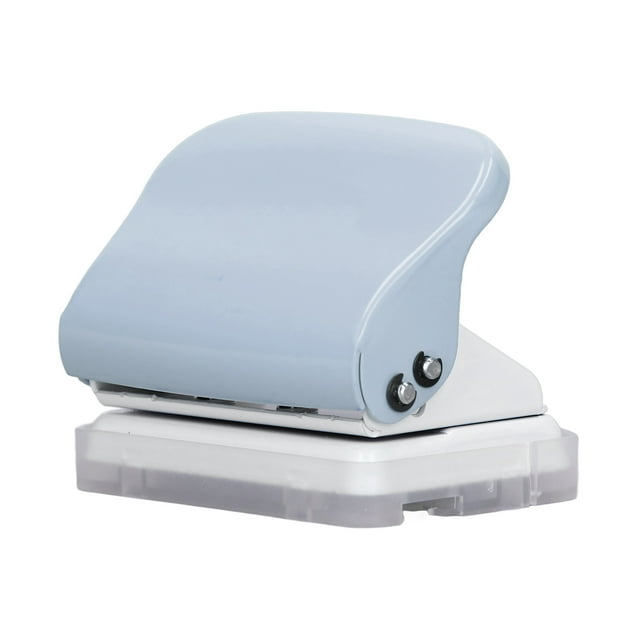 Loose Leaf Puncher Small Hole Punch Paper Punch Hole Puncher Handheld Hole Puncher Hole Punch Ruler Design Quick Positioning 3 Holes Metal Paint Body Loose Leaf Puncher For