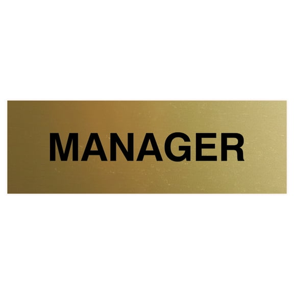 Basic Manager Sign (Brushed Gold) - Large