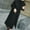 Black, variant on AOOCHASLIY Women's Winter Coat Clothes Women Trench Long Coat Outwear Lapel Wool Jacket Overcoat Plus