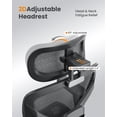 thumbnail image 4 of Doubleslee Ergonomic Office Chair, High Back Mesh Office Chairs with Adjustable Headrest, Lumbar Support, 3D Armrest and Footrest, 4 of 8