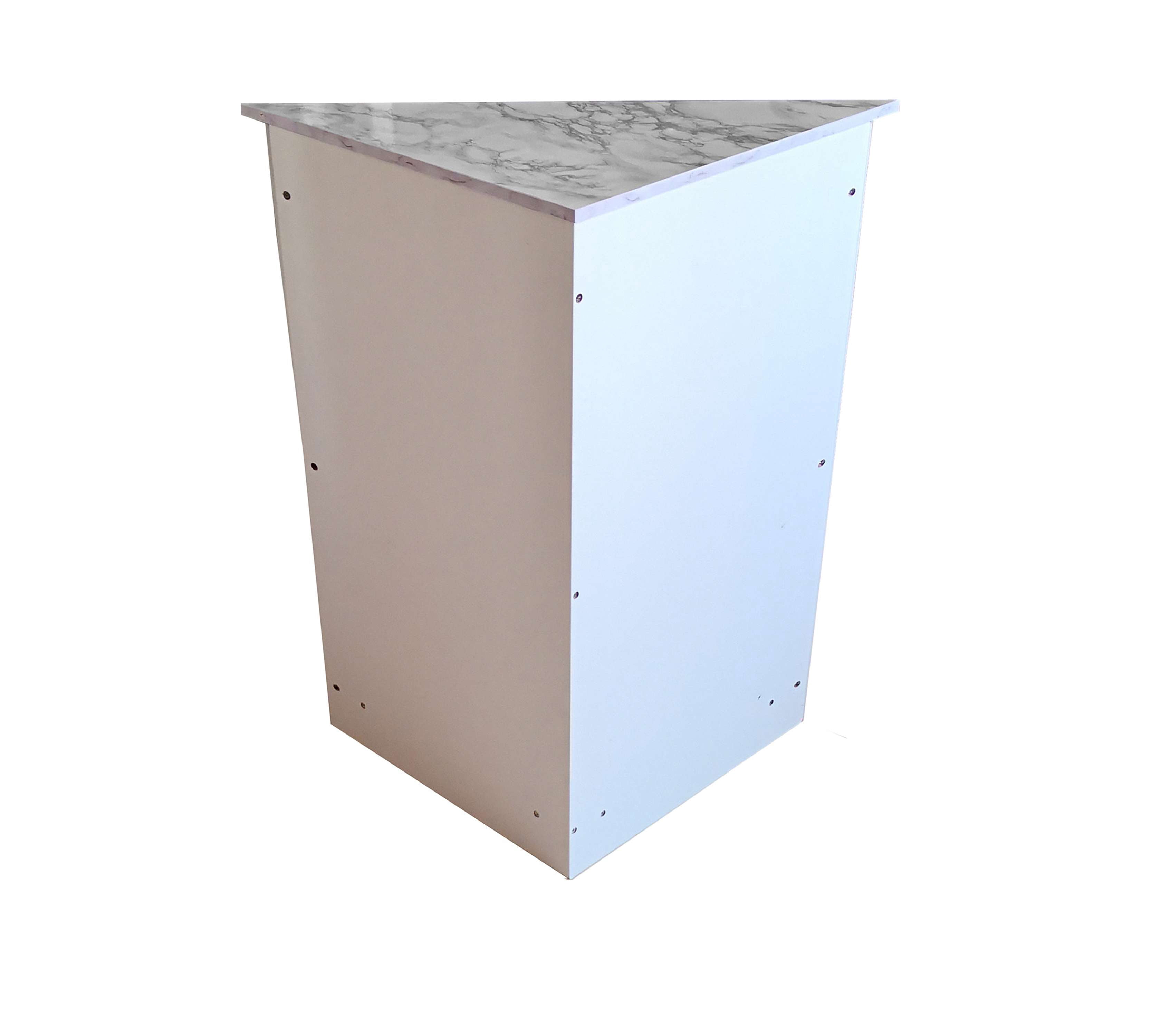 Kings Brand Furniture Freestanding Bathroom Corner Floor Storage Cabinet, White Marble