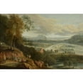 thumbnail image 3 of Lucas van Uden 24x17 Black Modern Framed Museum Art Print Titled - Pastoral Landscape, 3 of 5