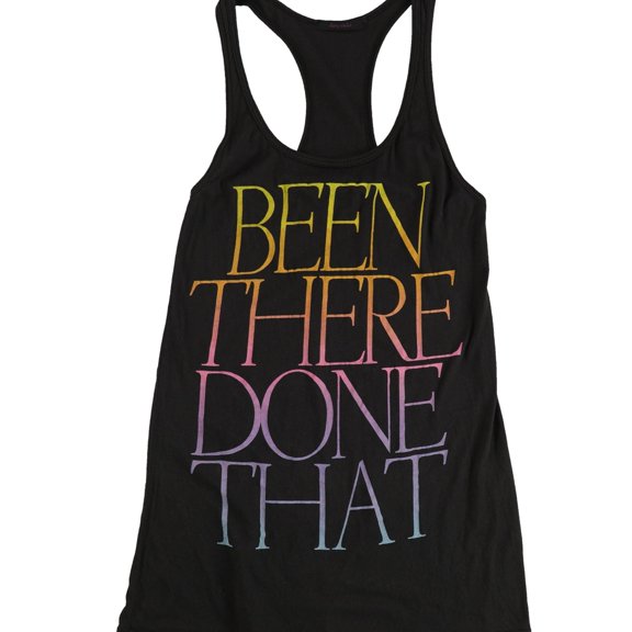 dirty violet Womens Been There Done That Racerback Tank Top, Black, Large