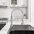 thumbnail image 4 of Brushed Nickel Stainless Steel Kitchen Faucet with Pull-Down Sprayer, Single Handle, Fits 1/3-Hole Installation, Dual Function, for Farmhouse, RV, Camper, Laundry & Utility Sink, 4 of 13