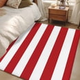 thumbnail image 5 of Rectangle Area Rug 4x6ft, Christmas Red White Striped Non-Slip Non-Shedding Floor Mat, Modern Stripes Washable Sturdy Carpet for Living Room Bedroom Home Decor, 5 of 9