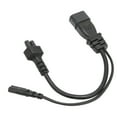 thumbnail image 4 of IEC320 C14 CABLE DE ALIMENTACIÓN FEMENINA MOCHO A C5 C7, Impermeable de 11.8 Pulgadas de Extensión de Alimentación Resistente Al Calor de 10a 250V para lámparas de Escritorio, 4 of 7