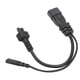 thumbnail image 2 of Cable de alimentación IEC320 C14 macho a C5 C7 hembra 1 en 2 salida 10A 250V Cable adaptador de extensión de alimentación impermeable para monitores LCD, 2 of 8