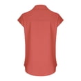 thumbnail image 5 of Tops for Women Trendy Small Items Athletic Glitter Foam Medium Workout Shirts Women Low Cut Ladies Tops V Neck Long Sleeve Dark Blouse Long Sleeve Summer plus Size for Summer Loose Short Orange L, 5 of 6