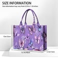 thumbnail image 3 of Large Capacity Tote Bag,Purple Butterfly Flower Pattern Handbag Fashion Luxury Tote Bag,15.7"x13"x 5.1" Inches,Laptop Compatible, 3 of 6