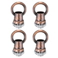 thumbnail image 1 of Uxcell Paquete de 4 Tuercas de Ojo de Elevación, Carga Máxima de 5kg, Ganchos de Accesorios de Luz M10 de 14mm para Colgar Lámpara Candelabro [Bronce Rojo], 1 of 6