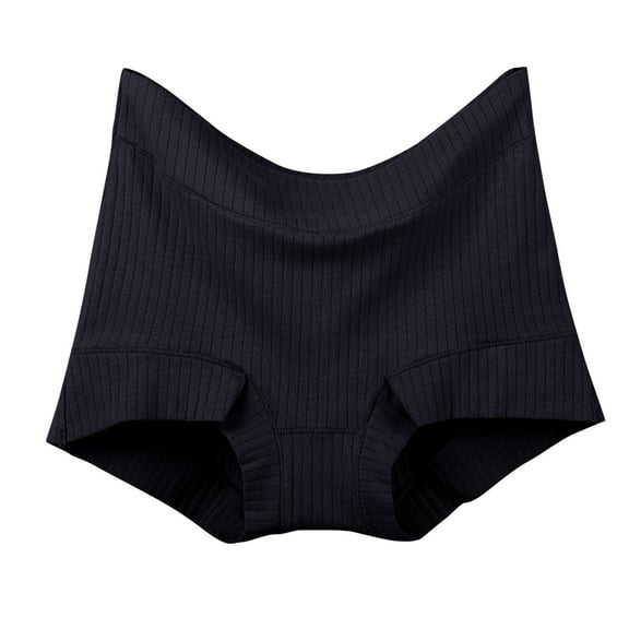Sinpiling Womens Plus Size Underwear Casual Ribbed High Waisted Breathable Briefs Ladies Oversized Soft Stretchy Solid Color Basic Panties XL-6X Christmas Gifts