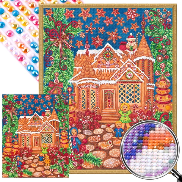 5D DIY Taladro Parcial AB Diamante Pintura Casa Kit Arte 45x55cm