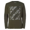 Calvin Klein Big Boys SEQUOIA Multi Box Long Sleeve Crew Neck Tee, L 14/16