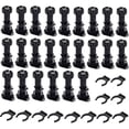 thumbnail image 1 of 24 Pieces Plastic Cabinet Legs, Furniture Feet, Adjustable Furniture Leg, Black Plastic Furniture Legs With Clip Fixing Base For Kitchen Furniture, Ca, 1 of 5